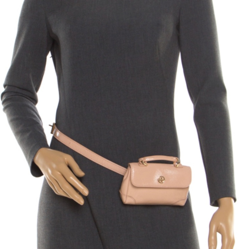 Tory Burch Peach Patent Leather Waist Belt Bag Never use with tag